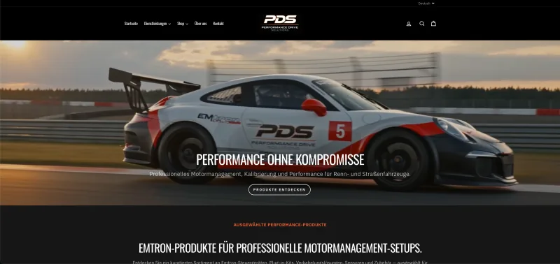 Online-Shop für Performance Drive Solutions, E-Commerce-Projekt auf Shopify